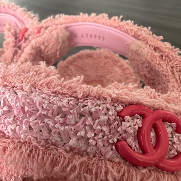 Chanel Pink Platform Sandals size 38 - Picture 6 of 7